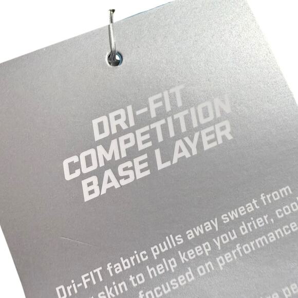 NWT Nike Pro Gray & Yellow Dri-Fit Competition Base Layer crop leggings Medium - Picture 7 of 9